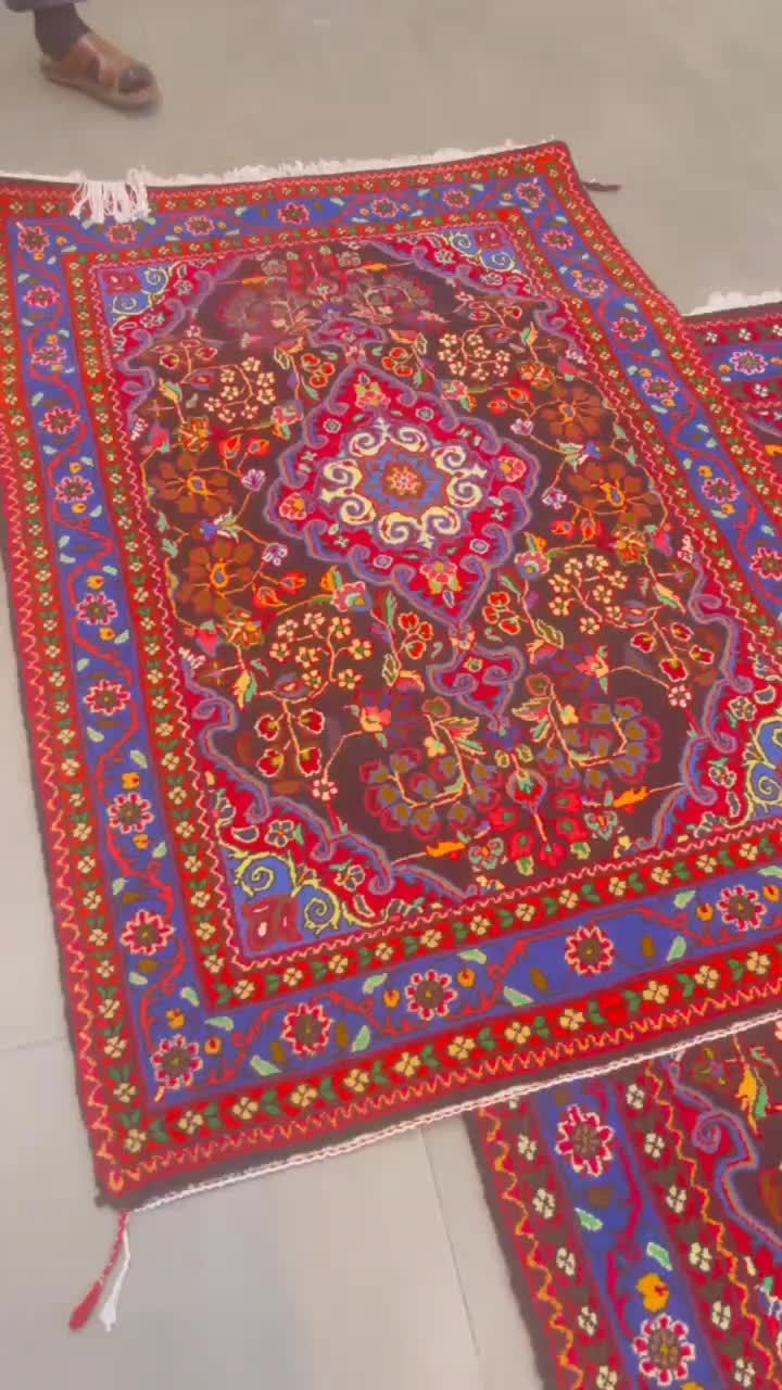 فرش دستباف (بساک)سه تخته ۳ متری نهاوند|فرش|مشکین‌دشت, |دیوار