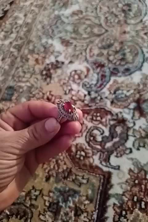 انگشتر نقره با نگین شرفو شمس رزق وروزی|بدلیجات|یاسوج, |دیوار