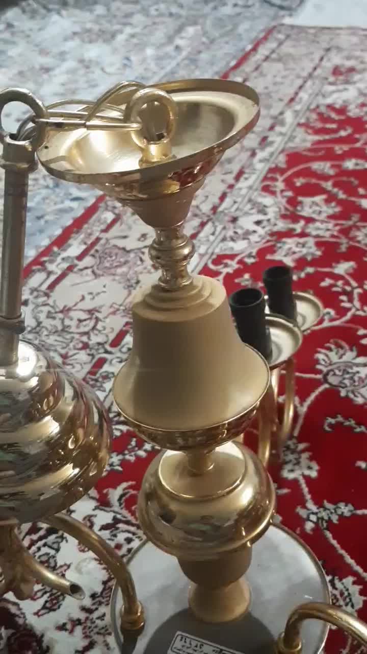 لوستر آبکاری طلا|لوستر و چراغ آویز|تهران, استاد معین|دیوار