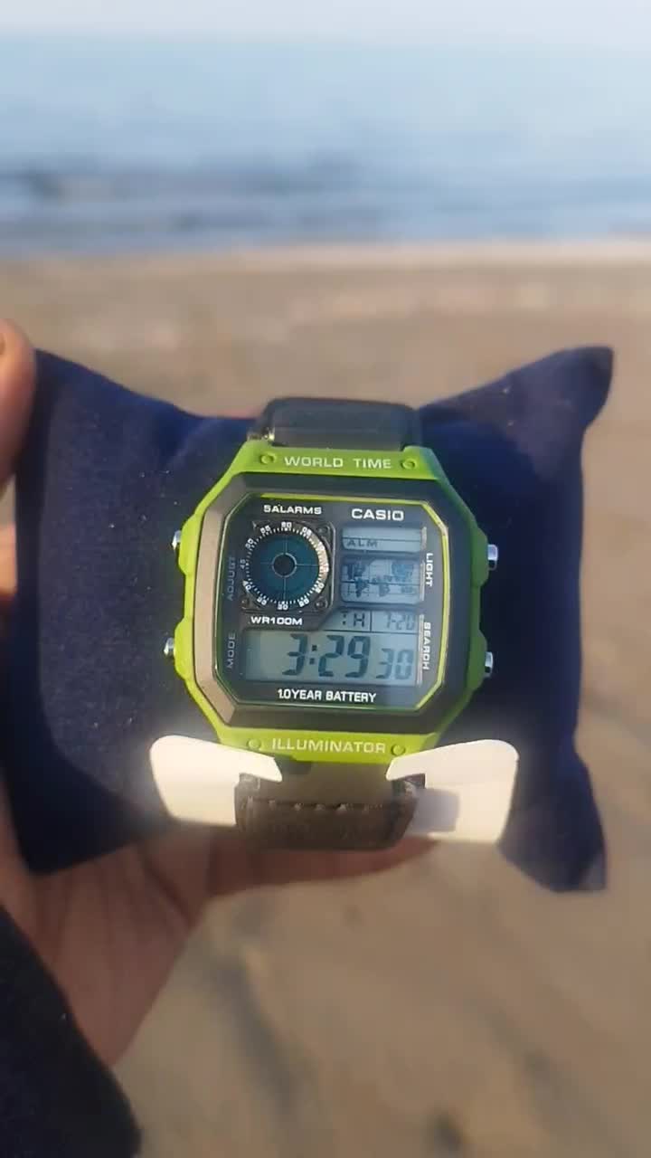 ساعت کاسیو جهان نما|ساعت|نور, |دیوار