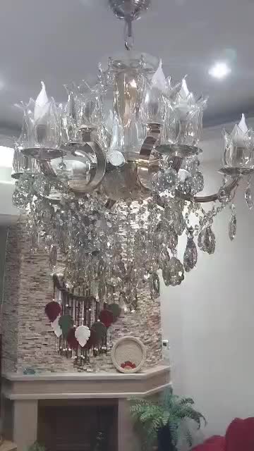 لوستر۶شاخه دوبل بدنه برنج روکش آب طلا|لوستر و چراغ آویز|تهران, دکتر هوشیار|دیوار