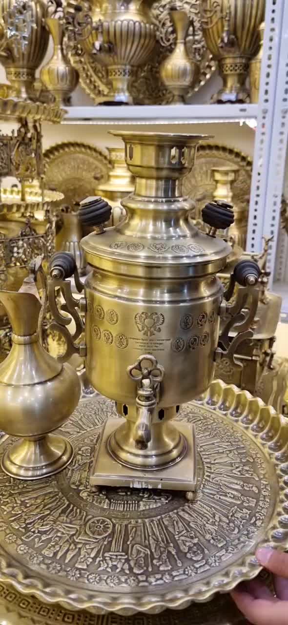 سماور زغالی zar طرح قدیمی سماور ذغالی gol|کلکسیون اشیاء عتیقه|اصفهان, نقش جهان|دیوار
