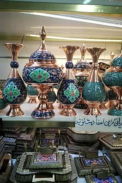 شکلات خوری و گلدان مس و پرداز اصفهان|صنایع دستی و سایر لوازم تزئینی|تهران, جنت‌آباد مرکزی|دیوار