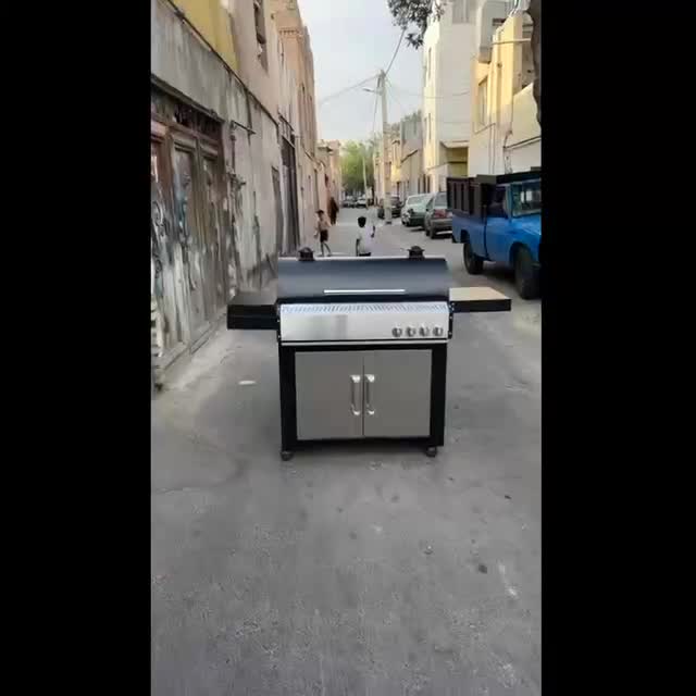 باربیکیو محفظه استیل کابینت دار پلوپز دار کباب پز|اجاق گاز و لوازم برقی پخت‌وپز|تهران, شوش|دیوار