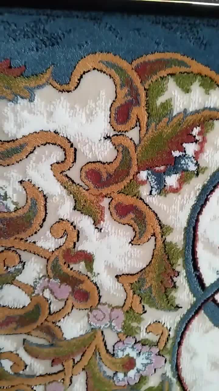 تابلو فرش نفیس نخ ابریشم تراکم بالا|تابلو فرش|یزد, |دیوار