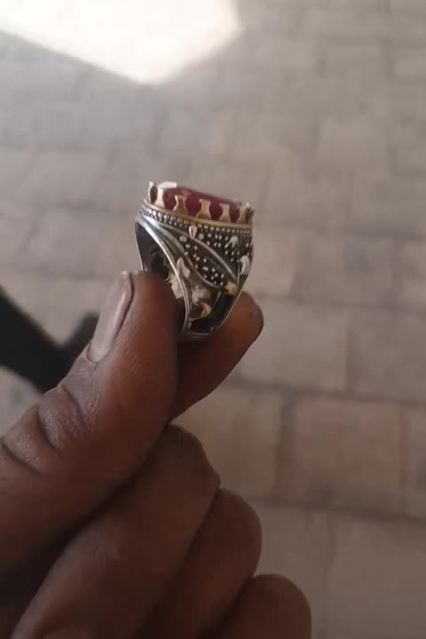 فروش فوری انگشتر نقره بانگی یاقوت|زیورآلات و اکسسوری|کرمان, |دیوار