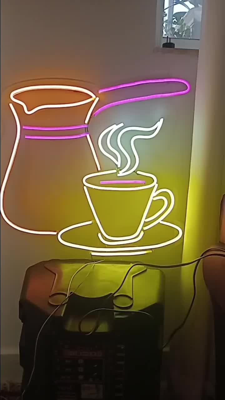 نئون چای و قهوه برای کافه و کافیشاپ|ریسه و چراغ تزئینی|رشت, سعدی (تختی)|دیوار
