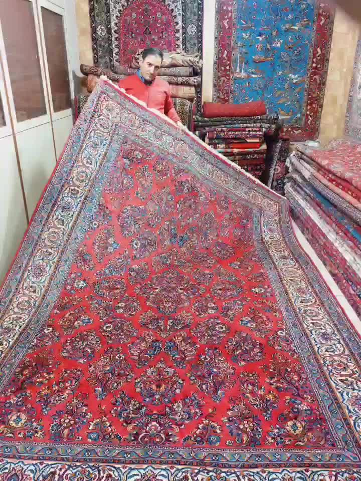 فرش دستباف ۹متری ساروق گل آمریکایی روناسی|فرش|تهران, بازار|دیوار