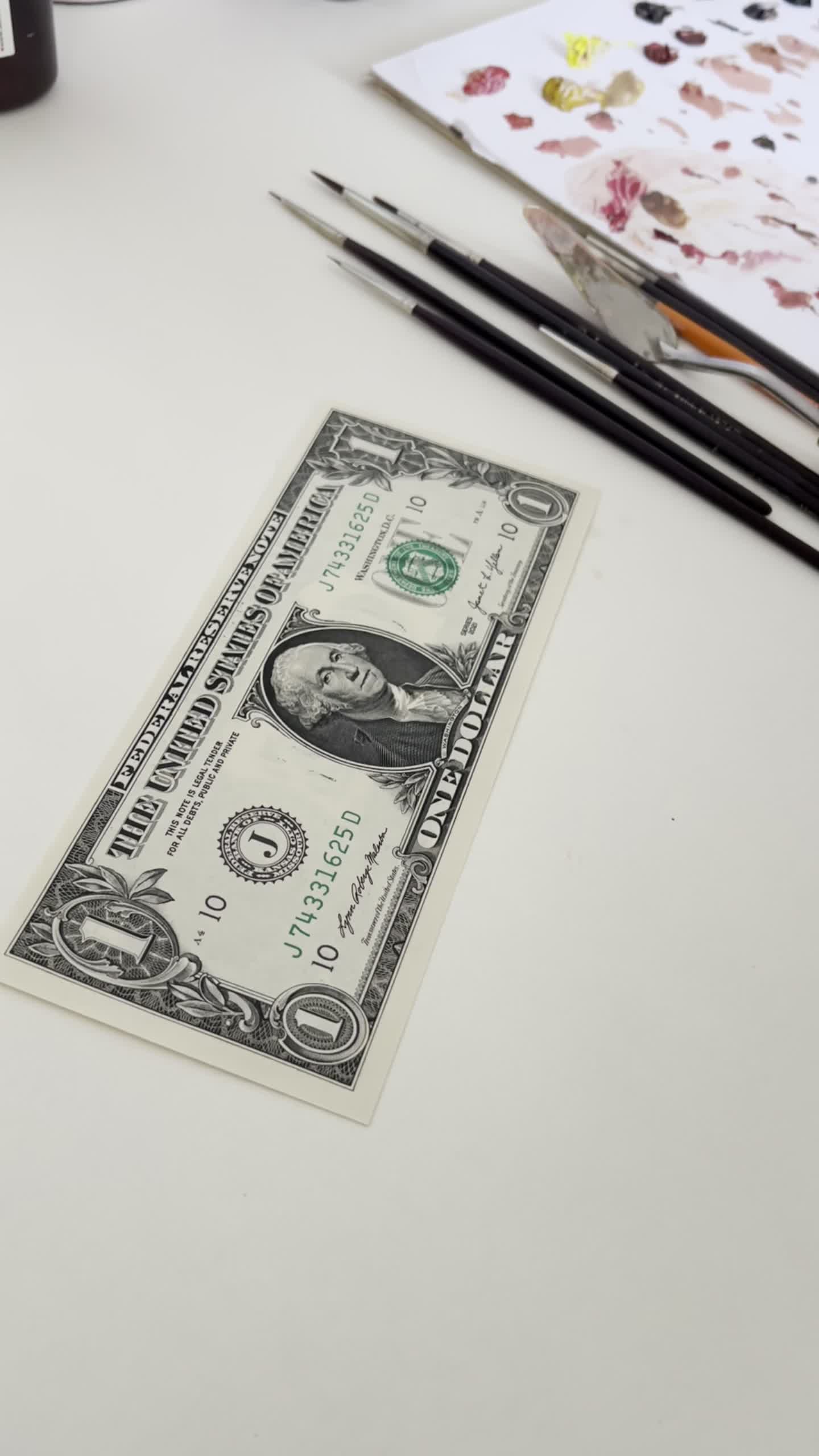 نقاشی چشم روی دلار|تابلو، نقاشی، عکس|شیراز, باهنر|دیوار