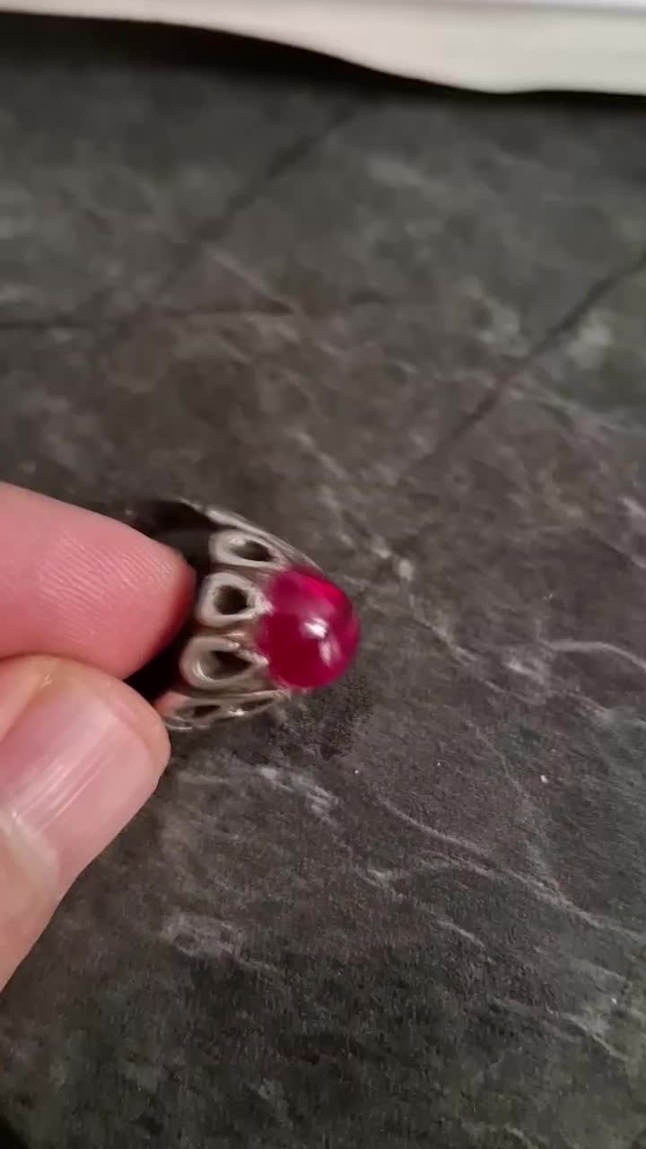 انگشتر نقره سنگ یاقوت|جواهرات|اسلام‌شهر, شهرک قائمیه|دیوار