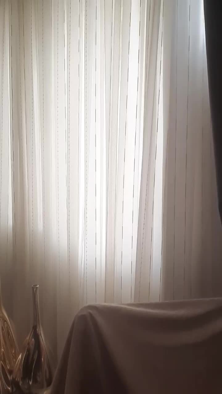 پرده تور بدون آستر عرض ۲۸۰ سانتی متر رنگ شیری|پرده، رانر، رومیزی|گنبد کاووس, |دیوار