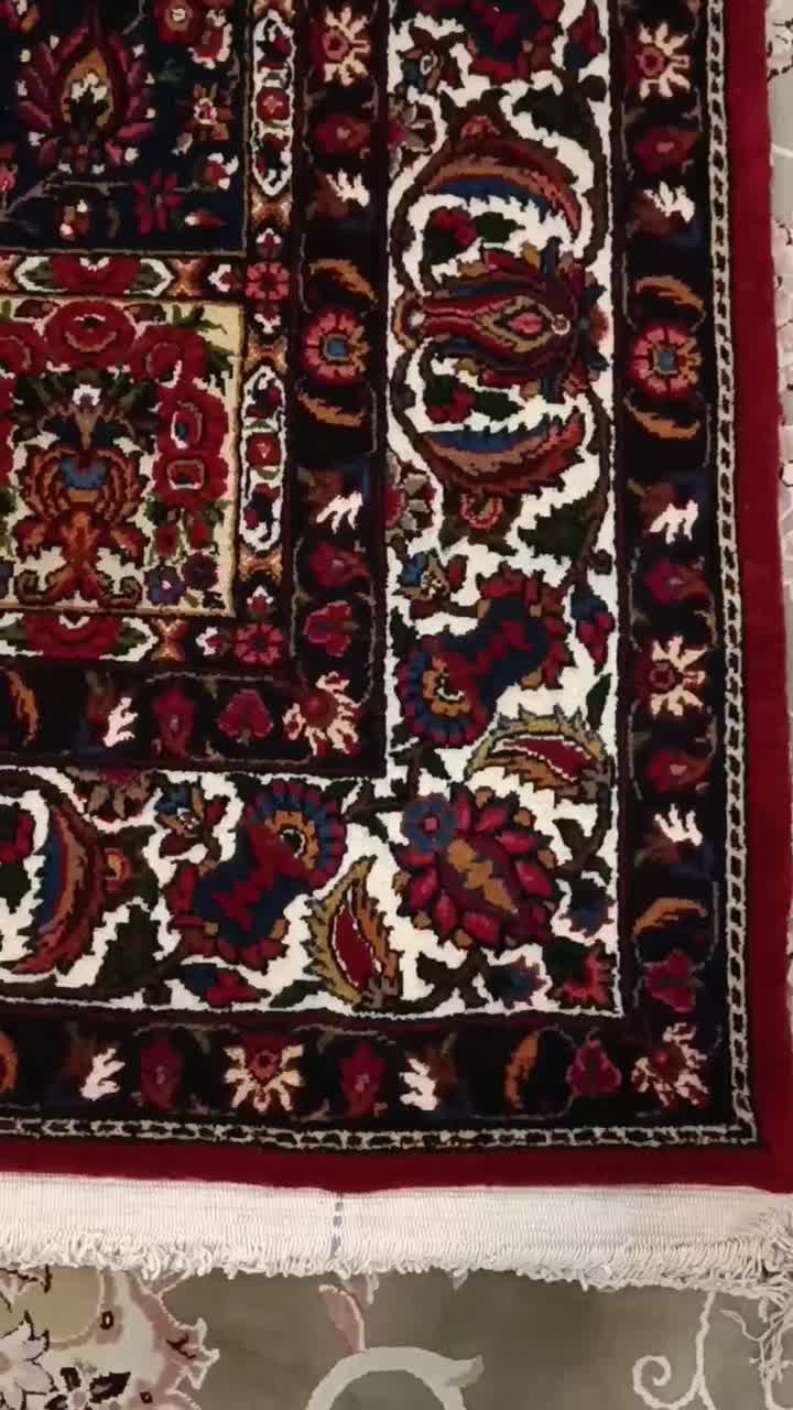 فروش جفت قالی دست بافت 1/7 در 2/6 خشتی چالشتری|فرش|شهرکرد, |دیوار