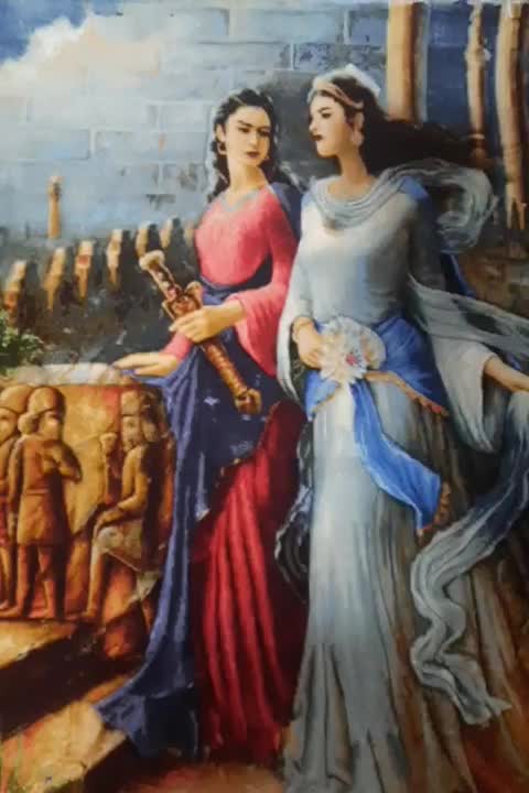 تابلو فرش دستبافت ملکه ماندانا|تابلو فرش|قدس, شهر‌قدس|دیوار