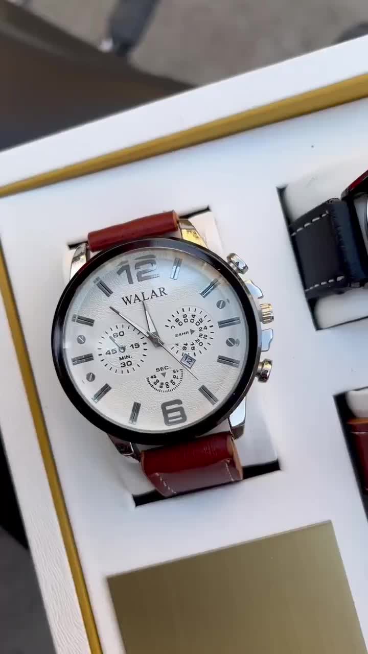 ساعت چرم مردانه تاریخ دار|ساعت|تبریز, |دیوار
