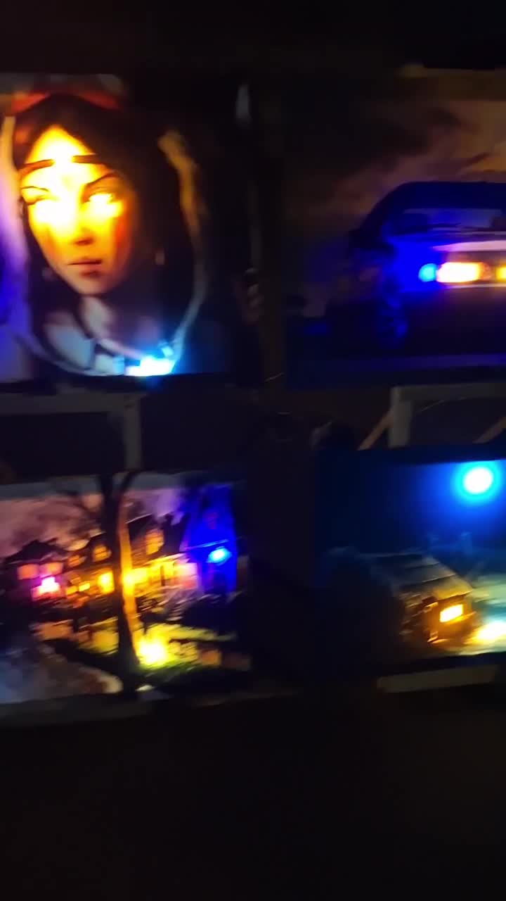 تابلو نوری چراغ دار شب خواب کلبه منظره سه بعدی|تابلو، نقاشی، عکس|شیراز, پودنک|دیوار