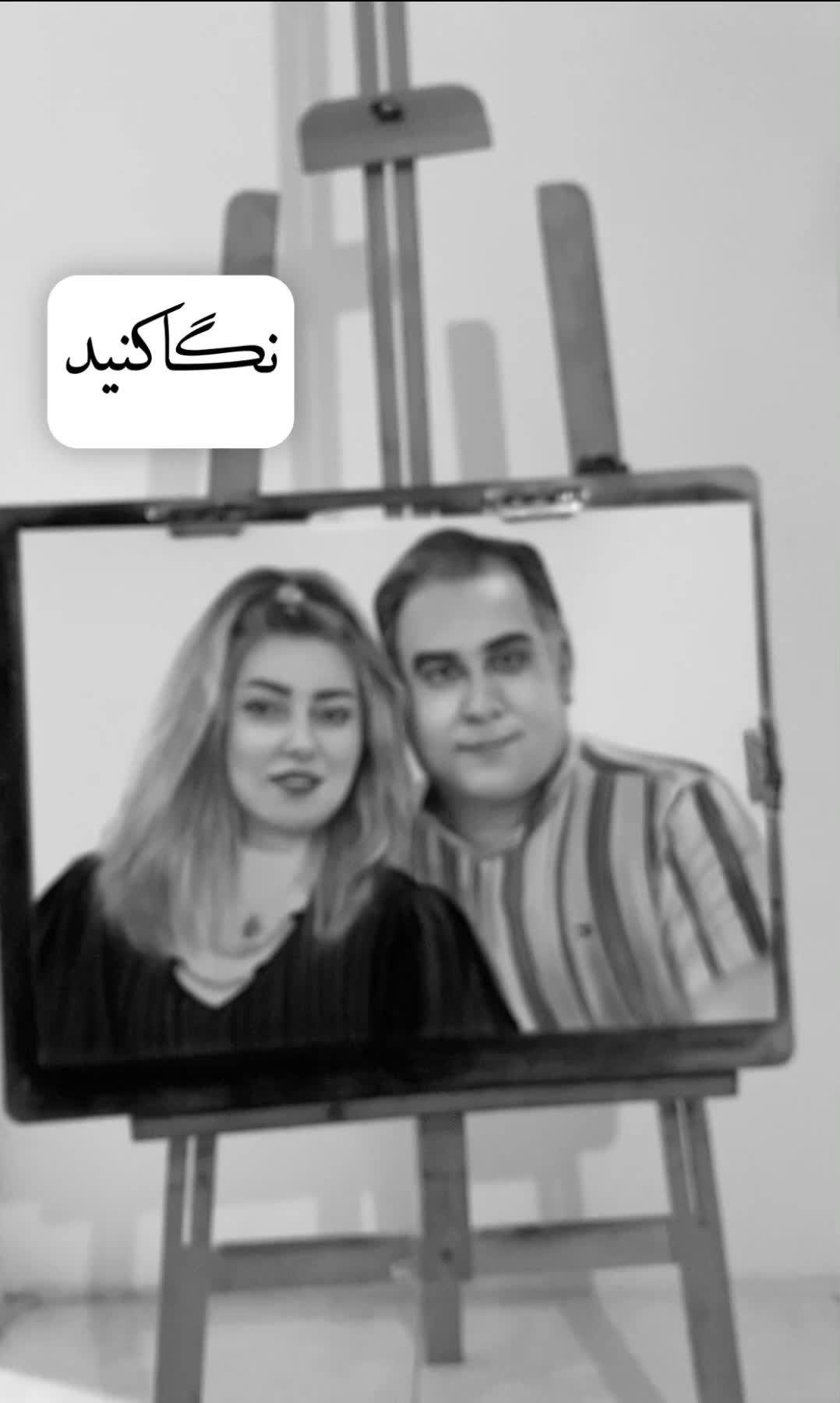 طراحی چهره سیاهقلم|تابلو، نقاشی، عکس|محمدیه-قزوین, |دیوار