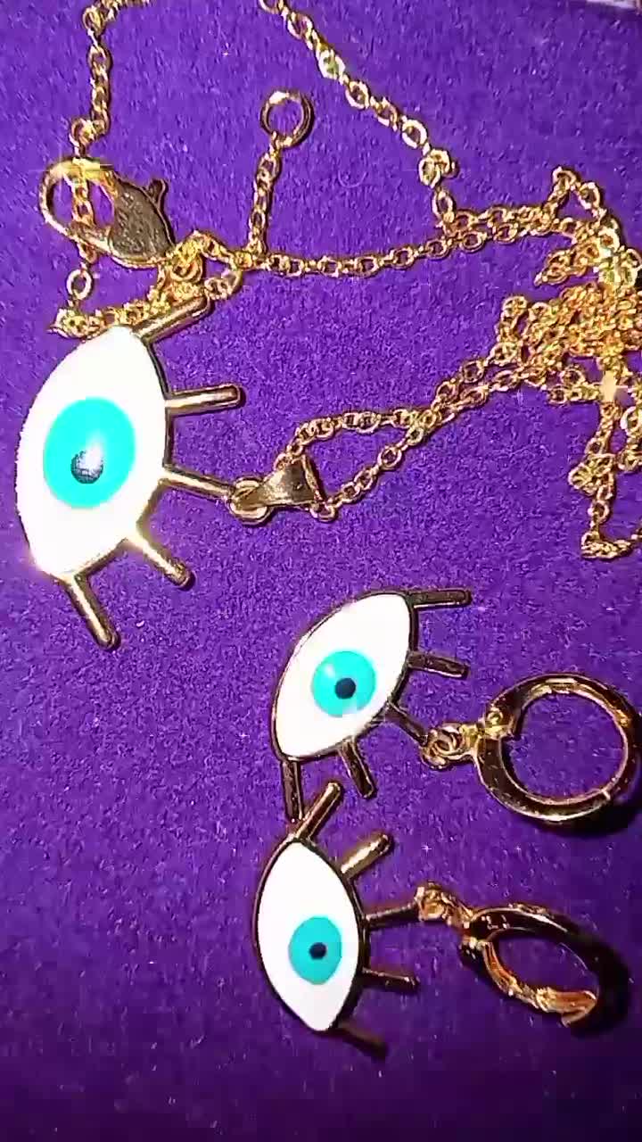 نیم ست چشم نظر  ژوپینگ مشابه طلا نو|بدلیجات|همدان, |دیوار