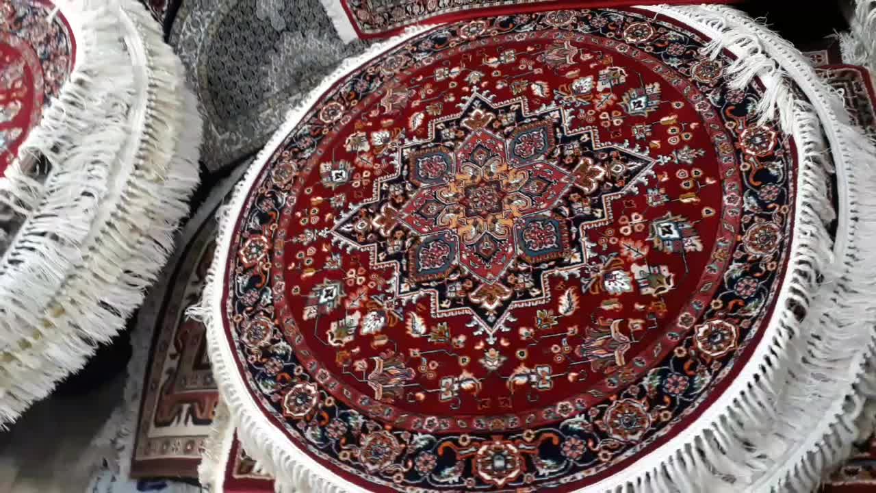 فرش دایره ۱×۱ متر  هریس مارک ایپک ۷۰۰شانه|فرش|تبریز, |دیوار