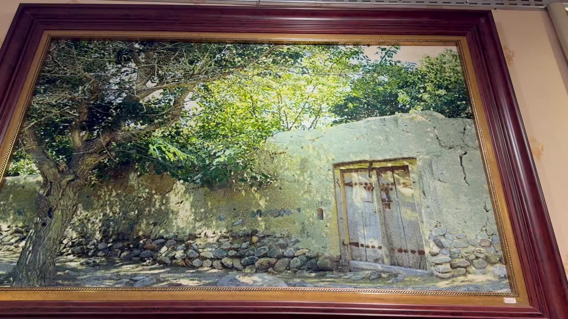 تابلو فرش دستباف منظره باغ اعلا واقعی|تابلو فرش|تهران, بازار|دیوار