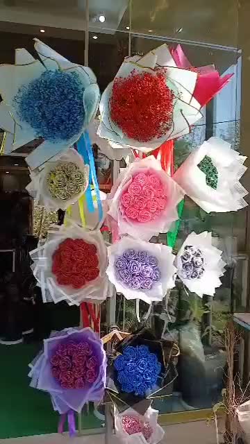 دسته گل روبانی|گل مصنوعی|لشت نشا, |دیوار