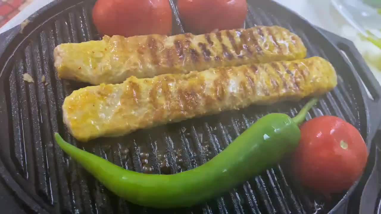 تابه گریل چدن دو طرفه استیک پز گرد ۳۰ سانتی|ظروف پخت‌وپز|مشهد, خین عرب|دیوار