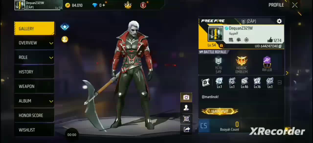 اکانت فری فایر لول۵۴|کنسول، بازی ویدئویی و آنلاین|ارومیه, |دیوار