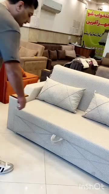 مبل تختخواب شو کم جا|تخت و سرویس خواب|رشت, چله خانه|دیوار