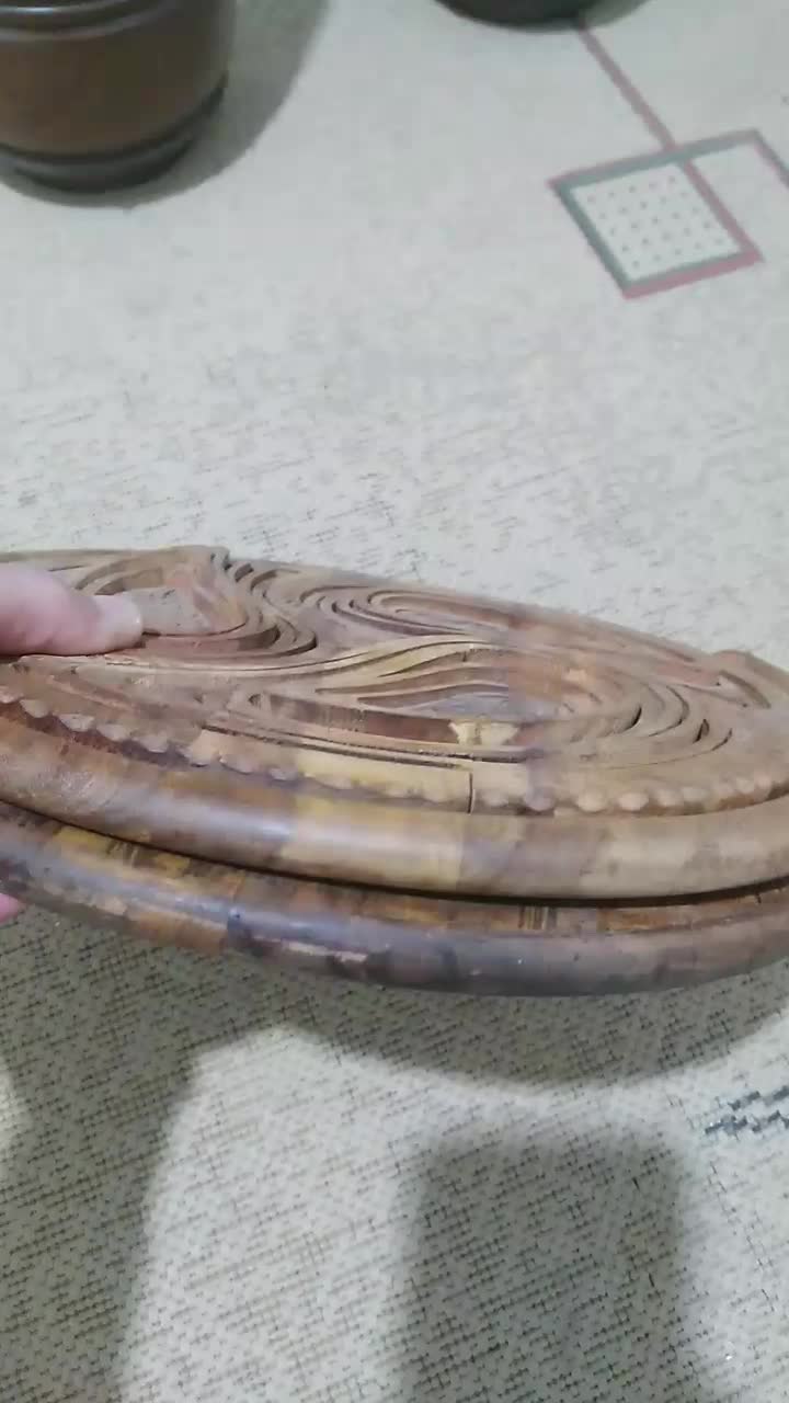 آجیل خوری پاکستانی ، یک تکه از تنه درخت و جمع شو|صنایع دستی و سایر لوازم تزئینی|رودهن, |دیوار