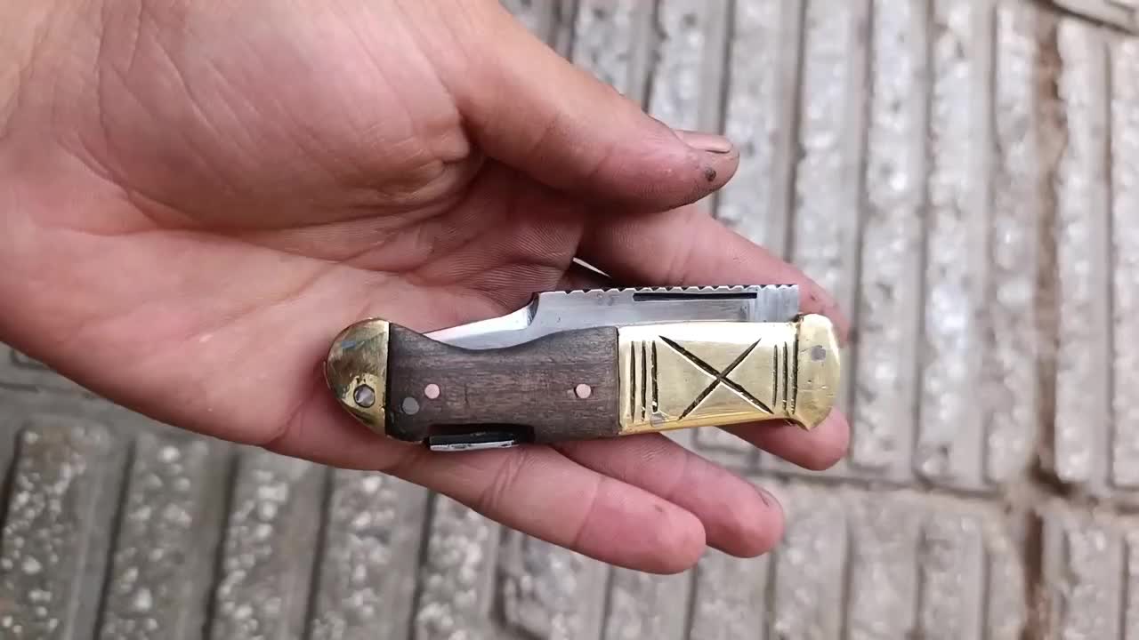 چاقو دستساز قدیمی زنجانی|کوهنوردی و کمپینگ|سیرجان, |دیوار