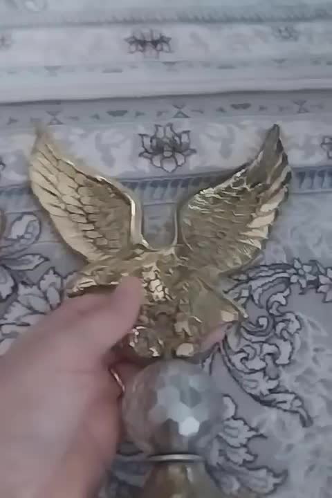 عقاب وقندان برنز اصل|مجسمه، تندیس، ماکت|خرمآباد, |دیوار