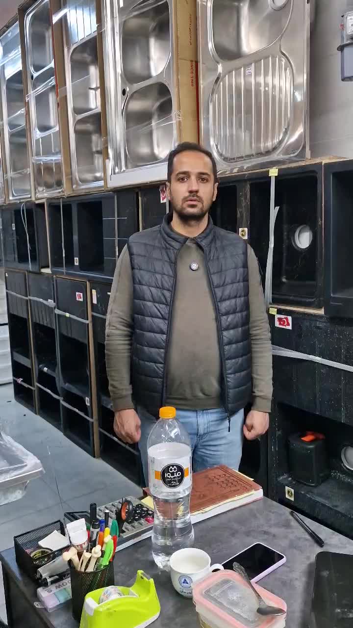 سینک گرانیتی سفید رگه طلا دو لگن۲۵کیلو مواد ترک|مصالح و تجهیزات ساختمان|بومهن, |دیوار