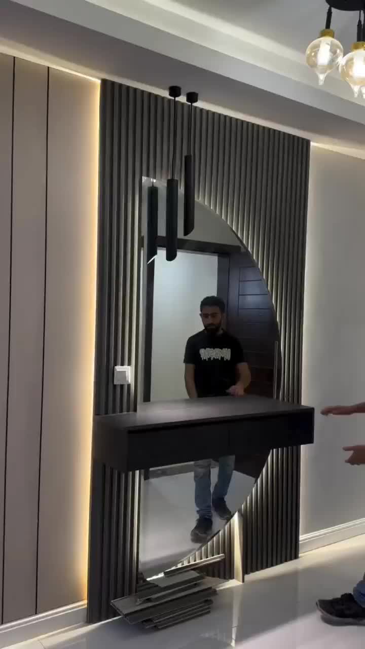 آینه نیم دایره بک لایت|آینه|همدان, |دیوار