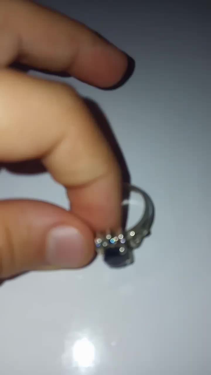 انگشتر زنانه نقره 925 عیار و یاقوت آبی و نگین|جواهرات|خواف, |دیوار