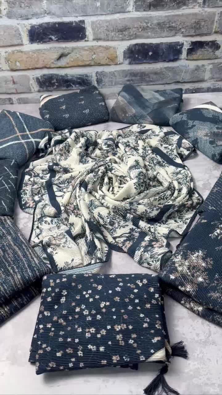 روسری پلیسه برشکا در 12 طرح جذاب|لباس|بندر ماهشهر, |دیوار