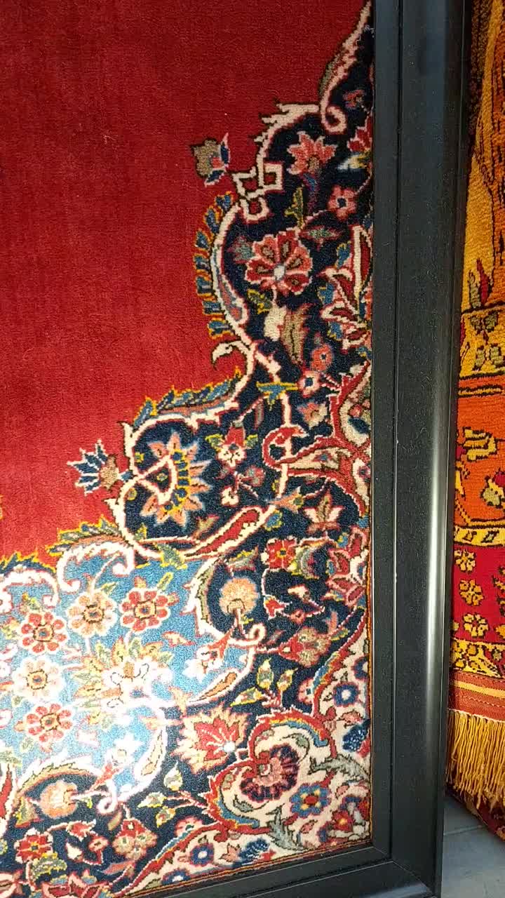 فرش دستباف (بساک) ۱۴۰ در ۱۰۰ با فرش کرک اعلا|فرش|مشکیندشت, |دیوار