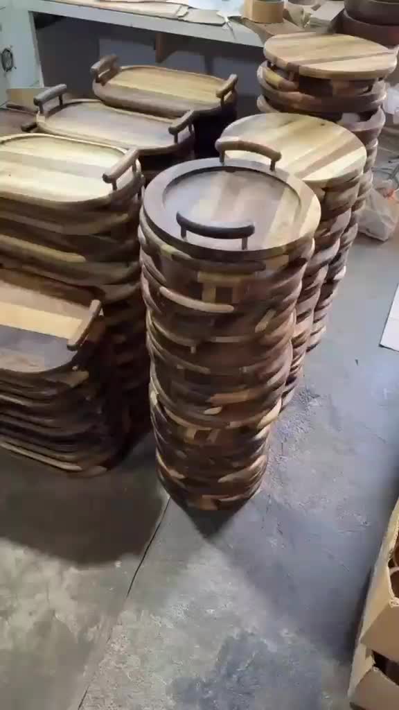 سینی پذیرایی چوبی عمده اصفهان چوب گردو|ظروف سرو و پذیرایی|تهران, بازار|دیوار