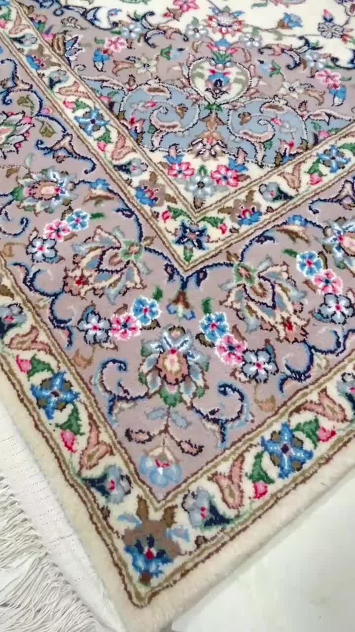 جفت فرش۶متری اردکان گل ابریشم در حدنو زیر پا نرفته|فرش|اصفهان, نقش جهان|دیوار