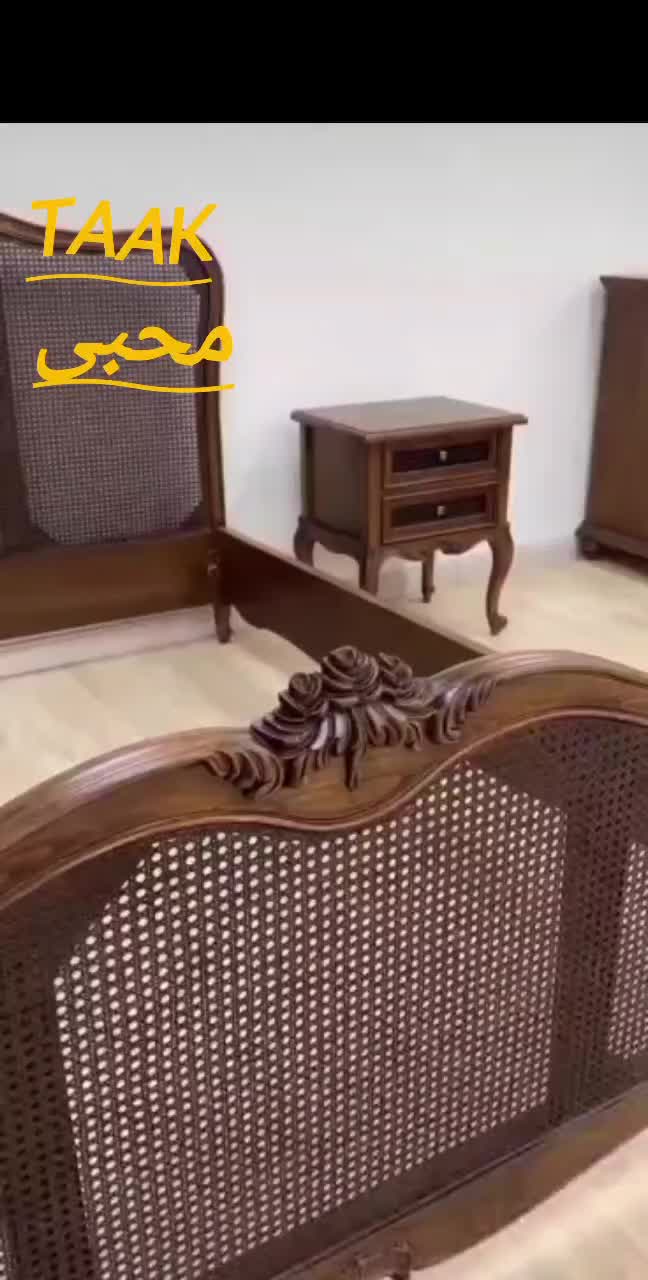 سرویس خواب تماما چوب راش طرح فرانسوی سه گل|تخت و سرویس خواب|کرمانشاه, |دیوار