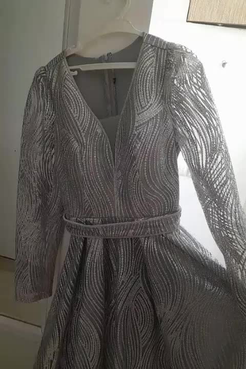 لباس مجلسی زنانه نقره ای براق|لباس|چادگان, |دیوار