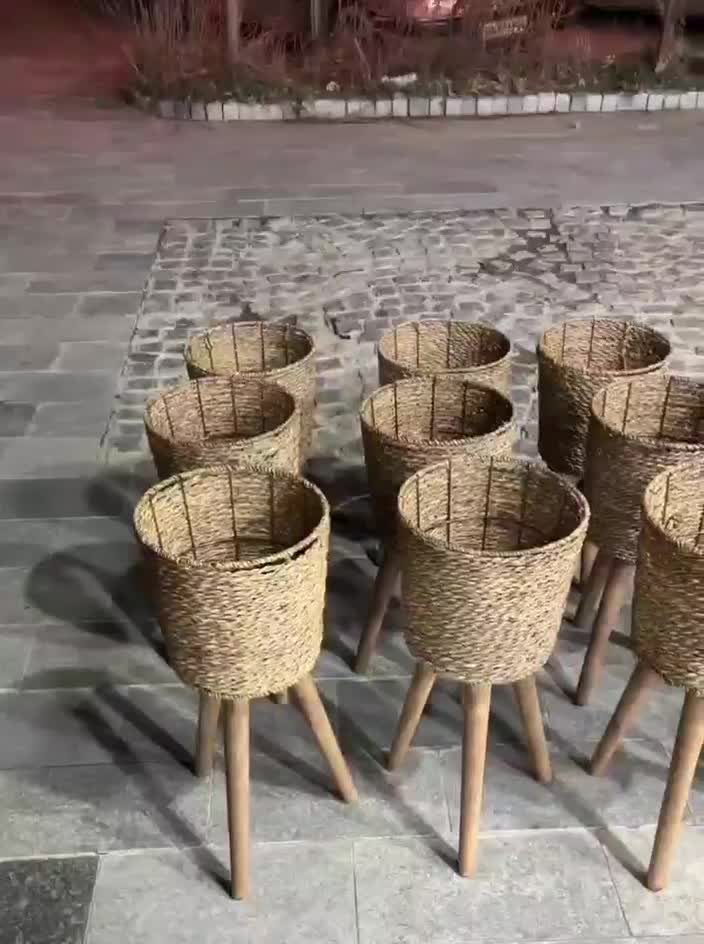 پایه گلدان چوبی پایه گلدان حصیری|گل و گیاه طبیعی|ری, صالح‌آباد شرقی|دیوار