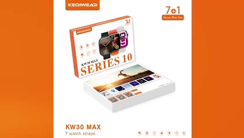 ساعت هوشمند KW30 MAX سری 10 با 7 بند هدیه خوش رنگ|ساعت|بیرجند, |دیوار