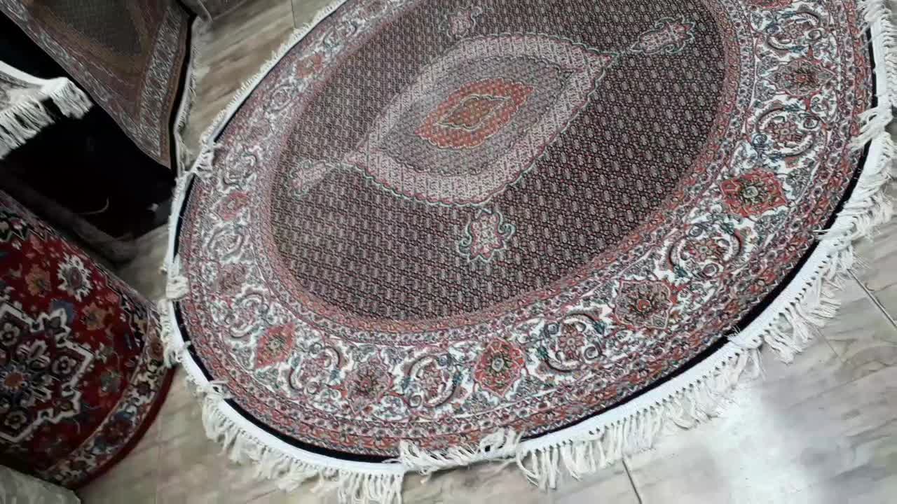 فرش ماهی دایره ۲×۲ سایز مارک الماس گرد۷۰۰شانه|فرش|تبریز, |دیوار