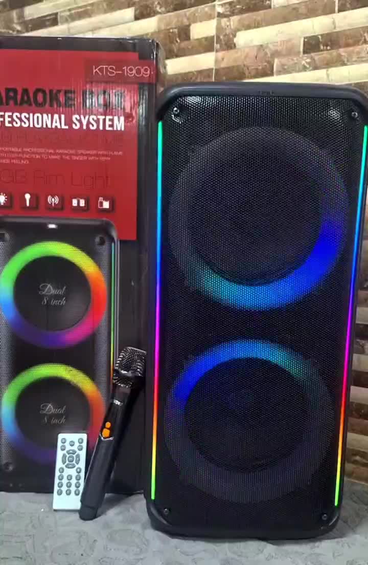 پارتی باکس حرفه ای مدل KTS-1909 - میکروفون بیسیم|سیستم صوتی خانگی|کاشان, شهید زجاجی|دیوار