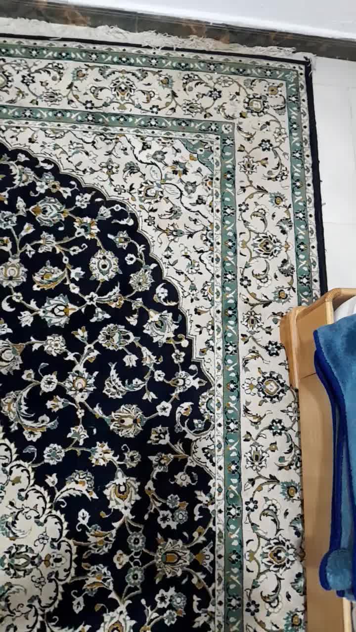 فرش سرمه ای ۴متری|فرش|نوشهر, |دیوار