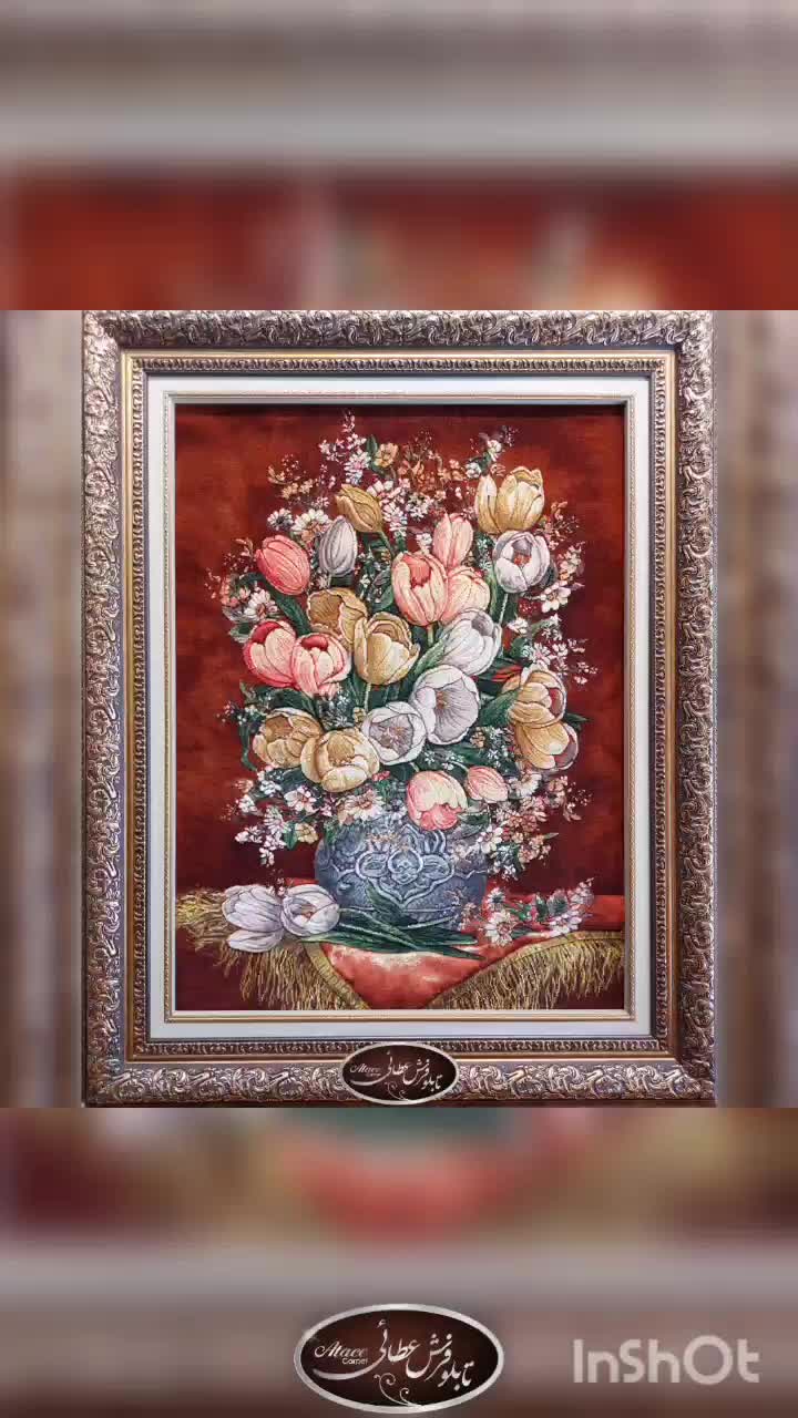 تابلو فرش گل لاله دستباف|تابلو فرش|تهران, نارمک|دیوار