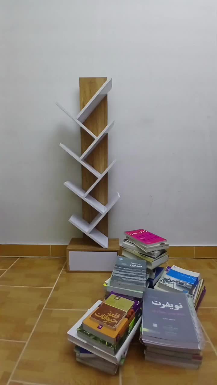 کتابخانه درختی|کتابخانه، شلف، قفسه‌های دیواری|فردیس, منظریه|دیوار