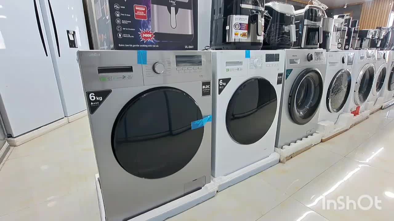 انواع لباسشویی اتوماتیک سفید و نقره ای|ماشین لباسشویی و خشککن لباس|دزفول, |دیوار