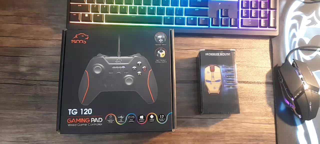 دسته گیمینگ تسکو بهمراه موس گیمینگ آیرون من|کنسول، بازی ویدئویی و آنلاین|اهواز, کوی نفت|دیوار