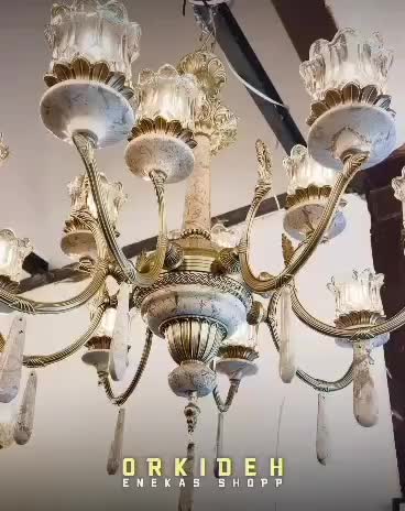 لوستر نئوکلاسیک برنز|لوستر و چراغ آویز|قم, کاسه گران|دیوار