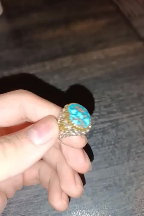 انگشتر فیروزه شجر رکاب نقره۹۲۵|جواهرات|مشهد, هدایت|دیوار